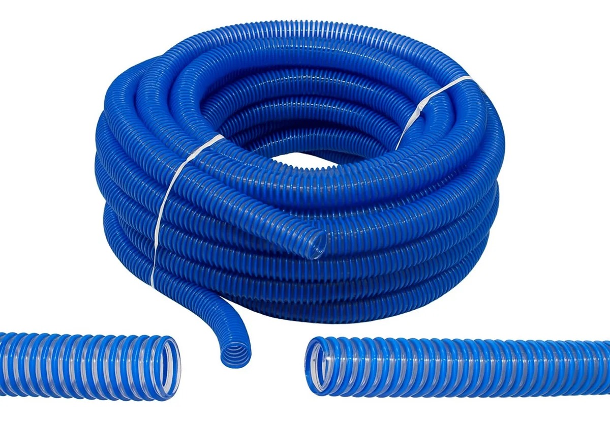 Mangueira Sucção Caminhão Pipa Duto 1.1/4 Pol 32mm 10 Metros Azul - Imagem 3