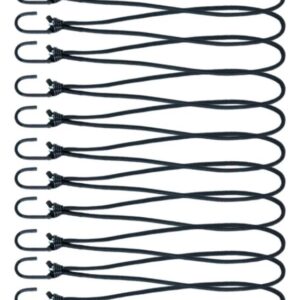 15 Elásticos Lonafix Para Lona Caminhão Carreta 40cm 5mm Preto