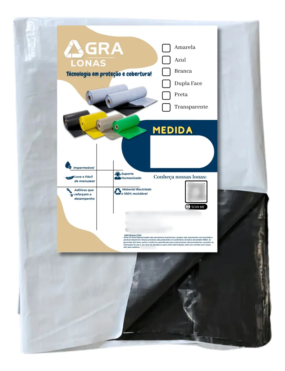 Lona Dupla Face Resistente 8x14m Para Silagem Durabilidade
