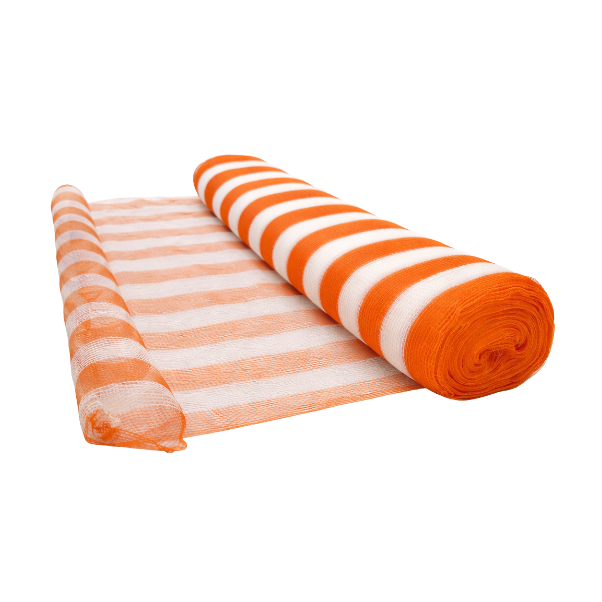 Tela Sinalização Tapume Laranja E Branco 1,20x50m Obras - Imagem 2