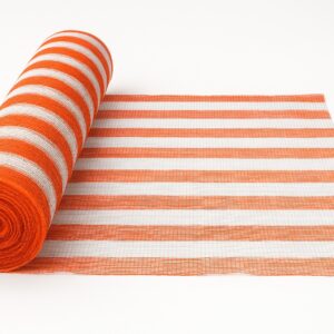 Tela Sinalização Tapume Laranja E Branco 1,20x50m Obras