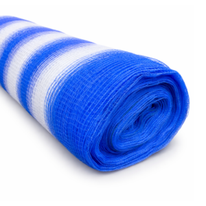 Tela Sinalização Tapume Azul E Branco 1,20x50m Obras