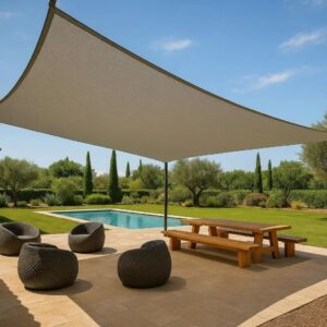 Lona Tela Toldo Sombrite 95% Sombra Garagem Jardim 5x2 Areia