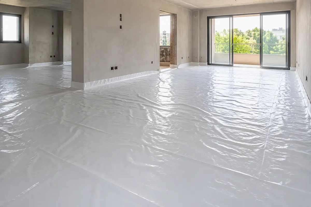 Lona Plástica Leitosa Para Proteção Obra Pintura Piso 4x50m - Imagem 4