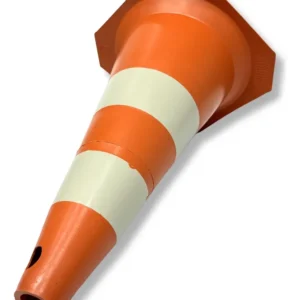 Cone 50cm Sinalização Pvc Rígido Laranja E Branco Trânsito