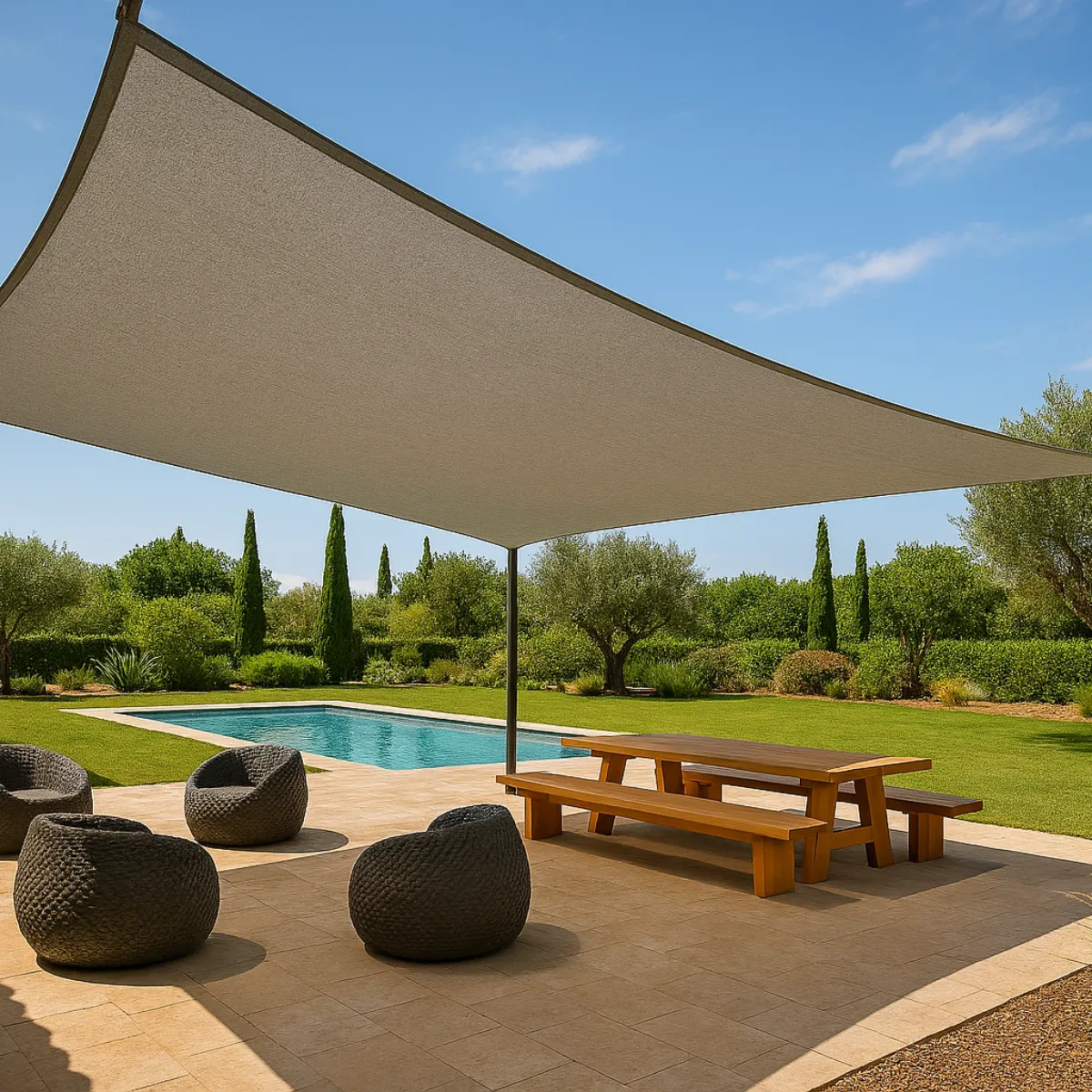 Tela Shade Sombrite 95% Sombreamento Jardim Pergolado 5x5mts - Imagem 3
